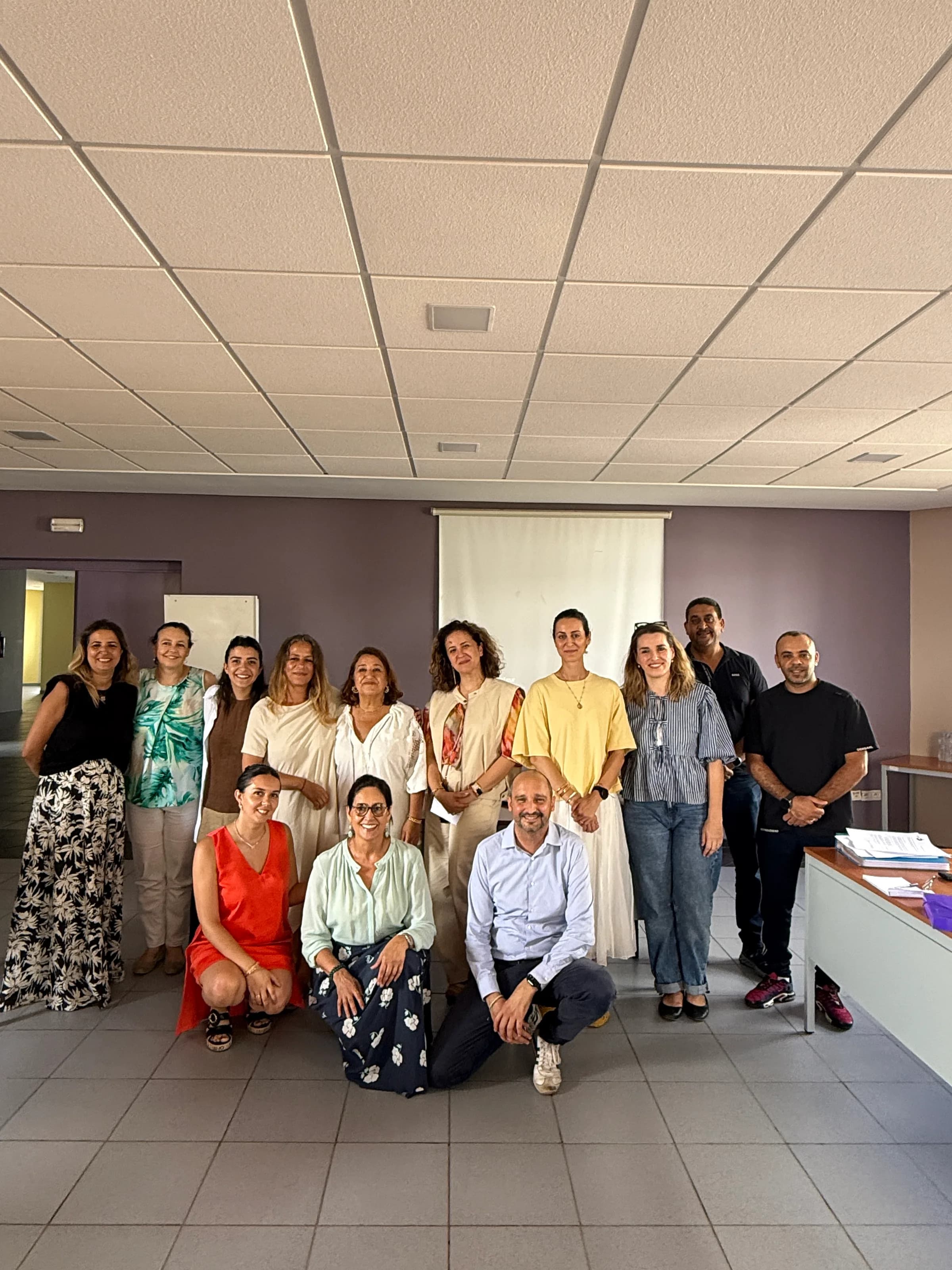 Les participantes et l’équipe de l’AMCP réunies à l’issue du cycle de formation, à Casablanca.